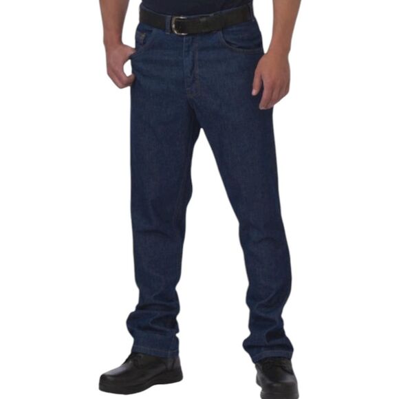 Crude FR Jeans Mens 36x32 Blue Flame Resistant CAT 2 NFPA 2112 ATPV 13 Stretch - Picture 1 of 11